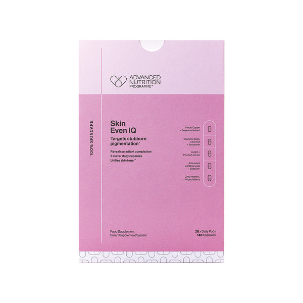 Advanced Nutrition Programme voedingssupplementen bestellen Skin Even IQ kopen vitamines huid pigmentatie pigmentvlek egaler België Nederland webshop verkooppunt